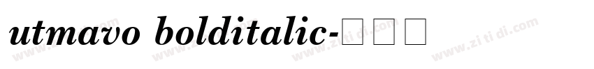 utmavo bolditalic字体转换